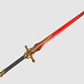 Long Sword Science Fiction Long Sword Sword Magic Weapon Fantasy Sword 3d model