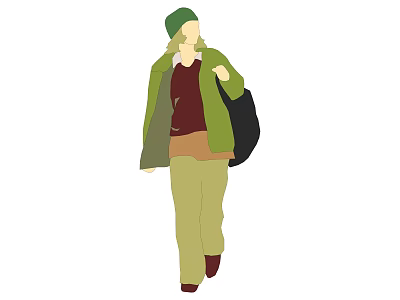 Modern game character cartoon man 3d model