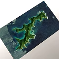 Scenic Tropical Island Landscape With Turquoise Ocean Lush Green Vegetation And White Sandy Beaches