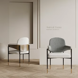 Modern Leisure Chair Dining Chair Writing Chair 3d model