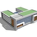 Modern style multi-storey office building comprehensive building teaching building 3d model