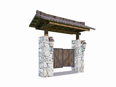 Homestay Door Residential Door Entrance Door Landscape Door Villa Door Courtyard Door 3d model