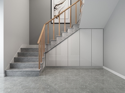 Modern Stairwell Simple 3d model