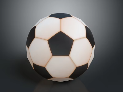 Traditional Black and White Soccer Ball Sports Equipment with Classic Hexagonal Panel Design 3d model