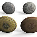 Ancient Shield Protective Shield Ancient War Equipment Mythical Shield 3d model