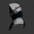 Firefighting Equipment 3D Model Bust With Helmet Breathing Mask And Protective Gear