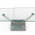 Modern Glass Top Coffee Table With Metal Legs And Contemporary Design