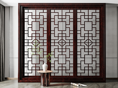 Chinese window mahogany window model