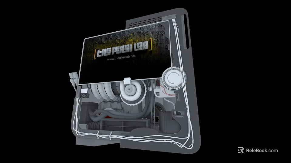 The Power 100 Mechanical Device Featuring Internal Engine Components And Structure 3d model 