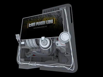 The Power 100 Mechanical Device Featuring Internal Engine Components And Structure 3d model