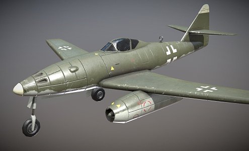 German jet fighter 3d model