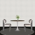 Dining table and chair combination 3d model