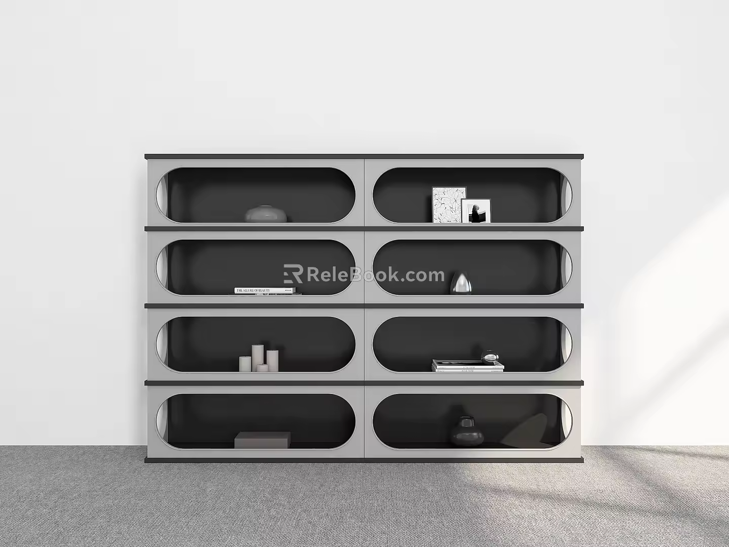 Bookshelf Ornaments Bookshelf Decorative Storage Rack Decorative Rack Bookshelf Shelf 3d model