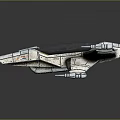 Advanced Aerospace Spaceship Design With Sleek Body And Thrusters For Cosmic Travel