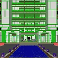 Multi Floor Residential Building With Symmetrical Entrance And Landscaped Courtyard