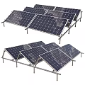 Efficient Solar Panel Systems Powering Daily Electrical Appliances At Home With Stable Frames 3d model