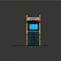 Vintage Arcade Game Machine Featuring Colorful Graphics LED Screen And Classic Game Characters
