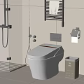 Smart toilet 3d model