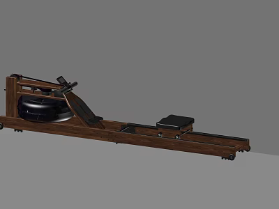 Modern Wooden Rowing Machine Home Gym Fitness Workout Training Equipment 3d model