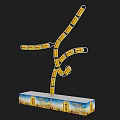 Maggi Yellow Packaging F Shaped Structure Photo Check In Spot With Brand Base Design