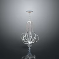 Elegant Modern Chandelier Lighting Combination With Metal Frame And Crystal Pendants