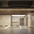 garage elevator hall connecting port 3d model
