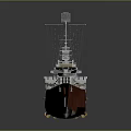 3D Rendered Warship With Detailed Design And Realistic Look