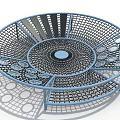 Fun Blue Circular Mesh Rotating Play Equipment For Kids Outdoor Playground