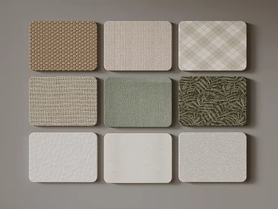 Decorative Wall Panels Collection Featuring Various Textures And Different Colors For Interior Decor 3d model