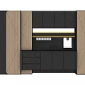 Sideboard Design Drawings with Structural Details Wooden Panels and Storage Compartments