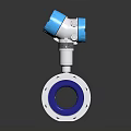 White Body Electromagnetic Flowmeter With Blue Digital Display For Accurate Liquid Measurement