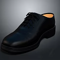 Black Leather Shoes With Laces And Orange Inner Black Sole