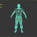 Game Movie Character With Black T-Shirt Camouflage Pants Boots and Cap Standing Pose