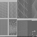 Modern Decorative Wall Panels With Various Textured Patterns And Designs 3d model