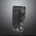 Detailed Mobile Phone Internal Structure With Circuit Components And Battery Parts