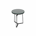 Modern Round Dining Table With Glass Top And Metal Frame Design