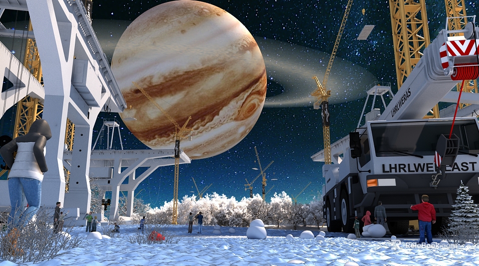 Snow Theme Park Modern Park 3d model