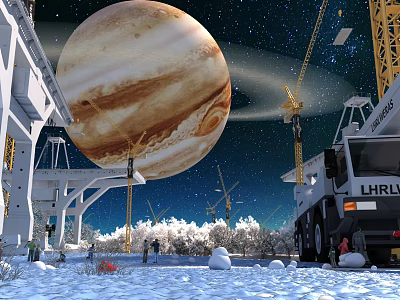 Snow Theme Park Modern Park 3d model