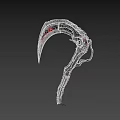 Hook Sickle PBR Material Next Generation Future Weapon Cyberpunk Style Sickle Death Sickle Cast Iron Sickle Devil Sickle Weapon Cold Weapon 3d model