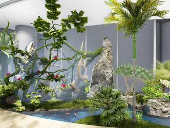 Roof Garden Modern Garden 3d model