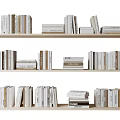 Books and Magazines Display On Multiple Wooden Shelves Filled With Various Titles