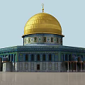 Ancient Architecture With Golden Dome Blue Green Decorations Arched Windows And Columns