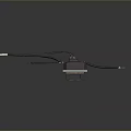 Computer Internal Electronic Component With Multiple Black Wires White Connectors On Rectangular Base