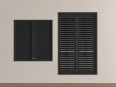 Modern Middle Ancient Blinds Venetian Blinds Doors and Windows Vase Flower Art 3d model