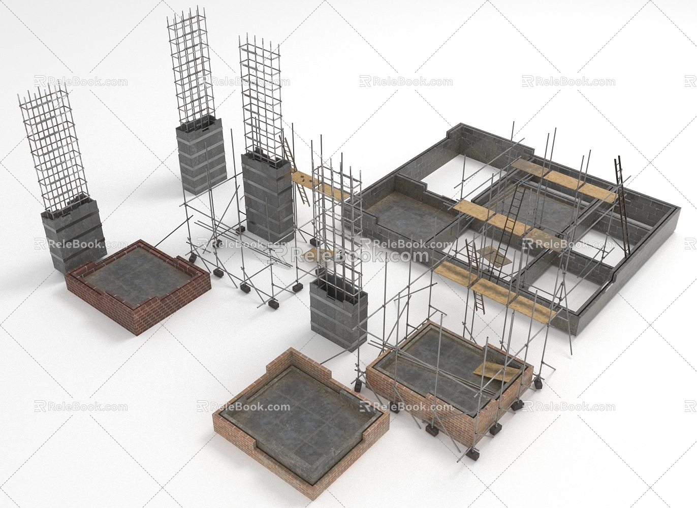 Construction site 3d model