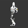Futuristic Robotic Characters With Spherical Heads Mechanical Arms Leg Structures And White Black Color