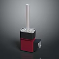 Leuze Electronic Industrial Device With Red Black Base And White Vertical Rod