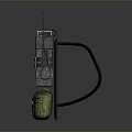 Weapon Tactical Backpack With Camouflage Design Black Straps And Top Antenna