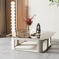 Quiet Tea Table Square Tea Table 3d model