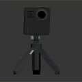 Gray Compact Computer Webcam with Tripod Stand and HD Lens for Video Streaming
